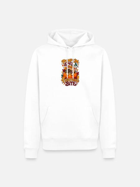Pumpkin Spice Everything Bite Französische - Männer Premium Bio Hoodie - Weiß