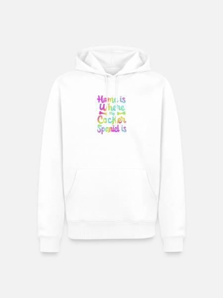 Cocker Spaniel Mama Hundemama - Männer Premium Bio Hoodie - Weiß