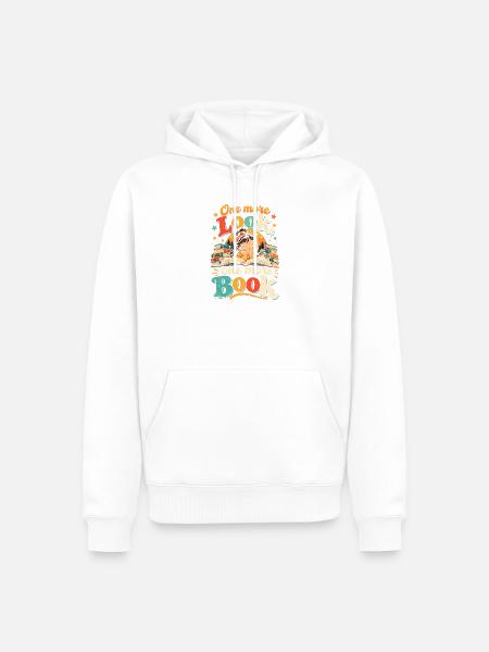 Noch ein Blick, noch ein Buch - Männer Premium Bio Hoodie - Weiß