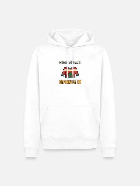 Weihnachtspullover offiziell auf Funny Festive - Männer Premium Bio Hoodie - Weiß