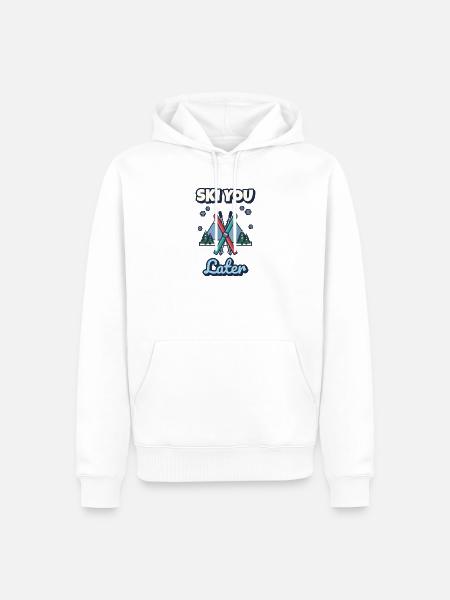 Ski-You Later. - Männer Premium Bio Hoodie - Weiß