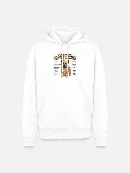 Cairn-Terrier-Hundebesitzer T Anatomie Terrier Gas - Männer Premium Bio Hoodie - Weiß