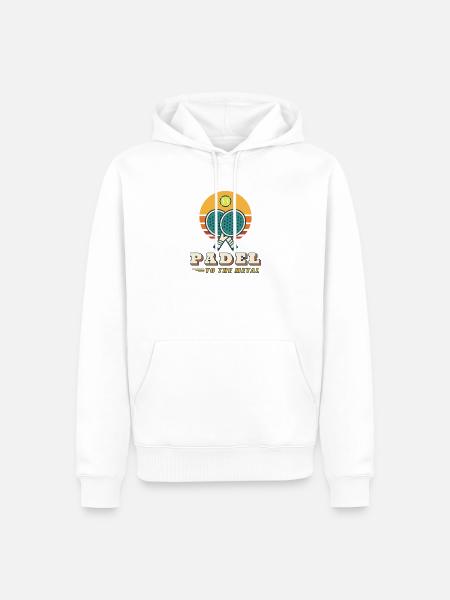 Padel zum Metall - Männer Premium Bio Hoodie - Weiß