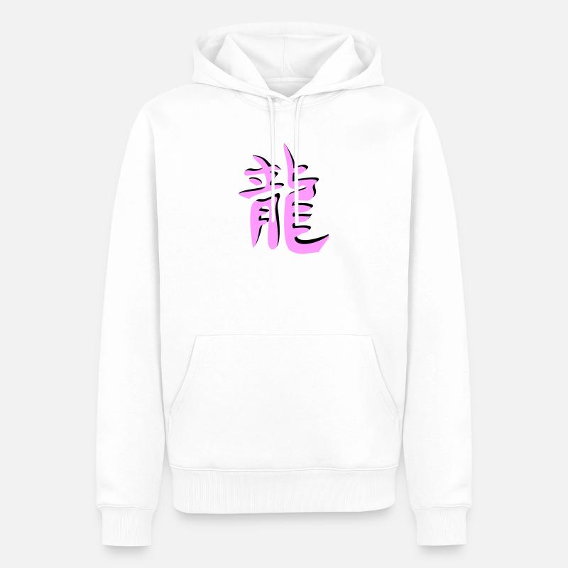 Drachen chinesisches Tierkreiszeichen - Männer Premium Bio Hoodie - Weiß