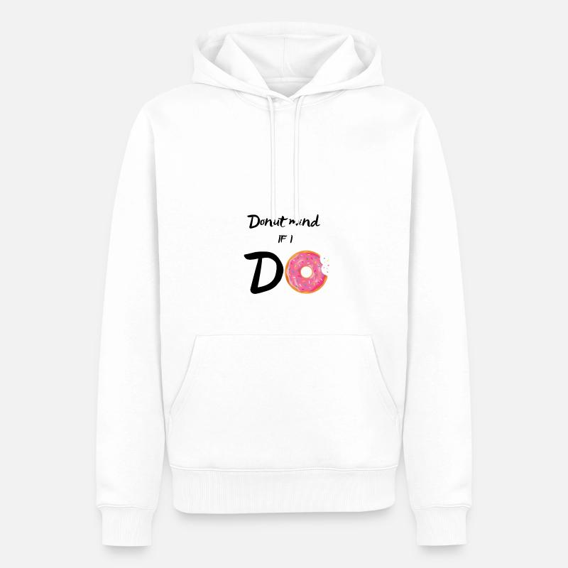 Donut mind si je fais - Sweat à capuche Premium bio Homme - blanc