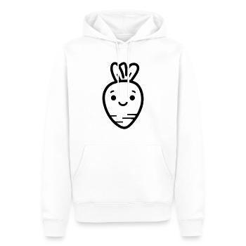 Karotte - Männer Premium Bio Hoodie - Weiß - Vorne - Nico (187cm)
