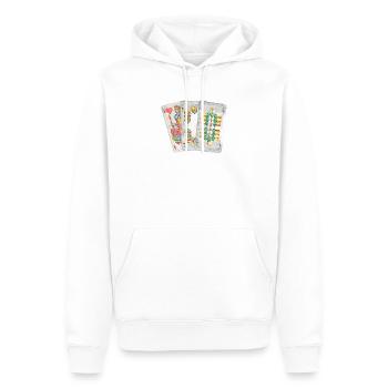 Watter Légende Watten Max Belle machine pointue - Sweat à capuche Premium bio Homme - blanc - Devant - Nico (187cm)