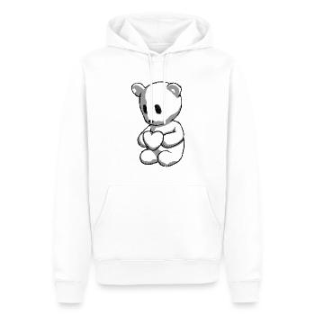 Teddy bear with heart - Men’s Premium Organic Hoodie - white - Front - Nico (187cm)