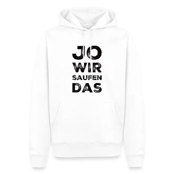 Wir Saufen Das - Männer Premium Bio Hoodie - Weiß - Vorne - Nico (187cm)