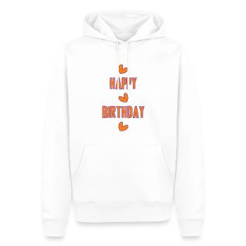 JAHRESTAG. ALLES GUTE ZUM GEBURTSTAG!. ALLES GUTE ZUM GEBURTSTAG!. - Männer Premium Bio Hoodie - Weiß - Vorne - Nico (187cm)