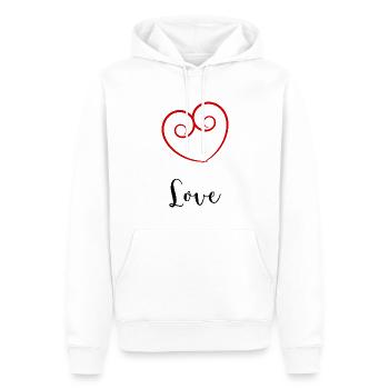 PAAR. ICH HABE GERADE GEHEIRATET. Junggesellinnenabschied. VALENTINSTAG. MARIES - Männer Premium Bio Hoodie - Weiß - Vorne - Nico (187cm)