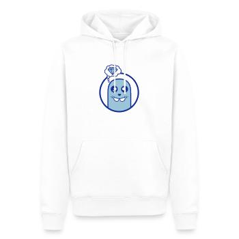 Cute Comic Figurine (Diamond, Circle) - Men’s Premium Organic Hoodie - white - Front - Nico (187cm)