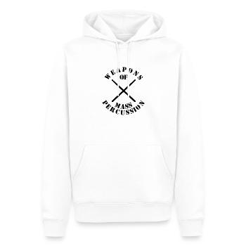 Batterie, Tambour, Musique, Instrument - Sweat à capuche Premium bio Homme - blanc - Devant - Nico (187cm)