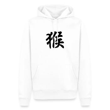Signe du zodiac chinois le singe. - Sweat à capuche Premium bio Homme - blanc - Devant - Nico (187cm)