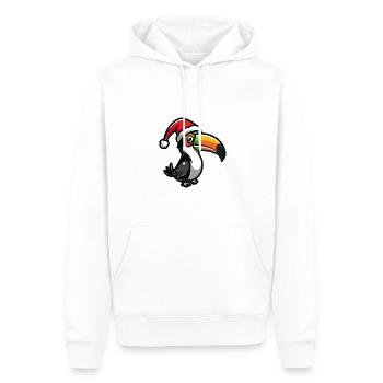 Toucan oiseau Noël - Sweat à capuche Premium bio Homme - blanc - Devant - Nico (187cm)