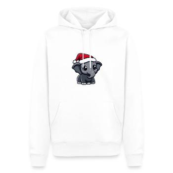 Noël mammouth Noël - Sweat à capuche Premium bio Homme - blanc - Devant - Nico (187cm)