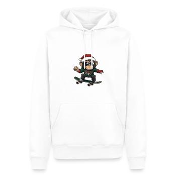 Affe Weihnachten Lustig - Männer Premium Bio Hoodie - Weiß - Vorne - Nico (187cm)