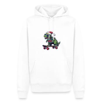 Dinosaurier stegosaurus Weihnachten Lustig - Männer Premium Bio Hoodie - Weiß - Vorne - Nico (187cm)