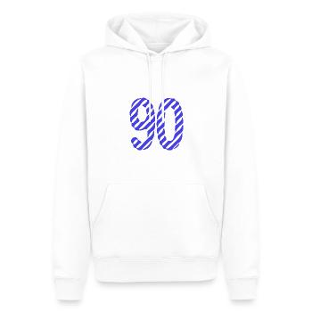 90. 90 YEARS. 90TH ANNIVERSARY. 90TH ANNIVERSARY. - Men’s Premium Organic Hoodie - white - Front - Nico (187cm)