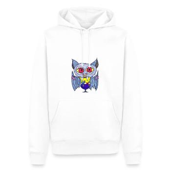 Hufeisen Fledermaus - Männer Premium Bio Hoodie - Weiß - Vorne - Nico (187cm)