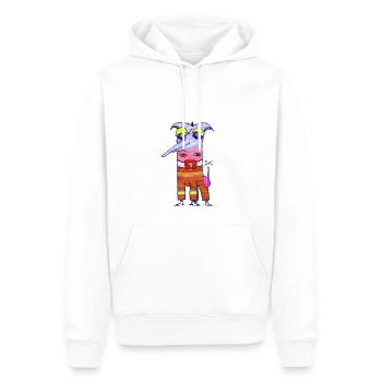 Nasen Giraffe - Männer Premium Bio Hoodie - Weiß - Vorne - Nico (187cm)