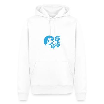 Wellenreiter - Männer Premium Bio Hoodie - Weiß - Vorne - Nico (187cm)