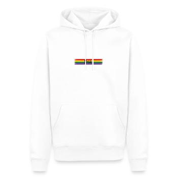 Pride Rainbow LGBTQ Design - Männer Premium Bio Hoodie - Weiß - Vorne - Nico (187cm)