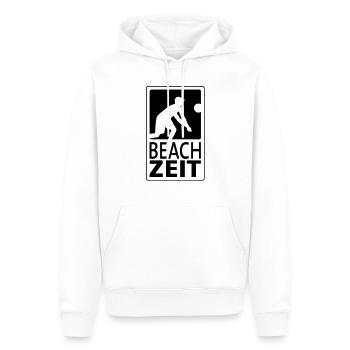 Beach Baggerspieler (hoch) - Männer Premium Bio Hoodie - Weiß - Vorne - Nico (187cm)