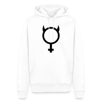 devil - Men’s Premium Organic Hoodie - white - Front - Nico (187cm)