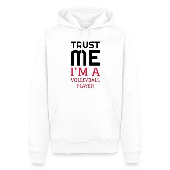 Volleyball - Volley Ball - Volley-Ball - Sport - Sweat à capuche Premium bio Homme - blanc - Devant - Nico (187cm)