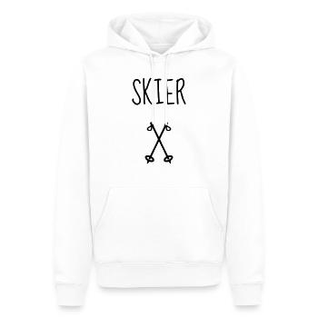Skifahren Skifahrer Sport Ski Spieler - Männer Premium Bio Hoodie - Weiß - Vorne - Nico (187cm)