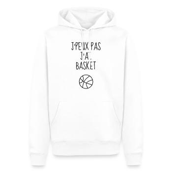 Basketball - Basket ball - Basket-ball - Baskette - Männer Premium Bio Hoodie - Weiß - Vorne - Nico (187cm)