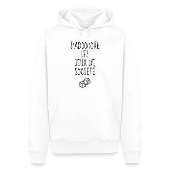 Brettspiel / Spieler / Spiel / Puzzle - Männer Premium Bio Hoodie - Weiß - Vorne - Nico (187cm)