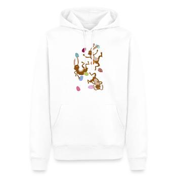 fallende Osterhasen - Männer Premium Bio Hoodie - Weiß - Vorne - Nico (187cm)