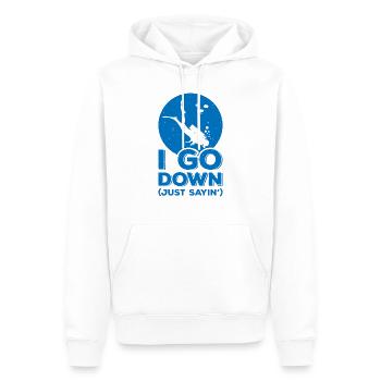 I Go Down Just Sayin' Snorkeling Diving Scuba Dive - Männer Premium Bio Hoodie - Weiß - Vorne - Nico (187cm)
