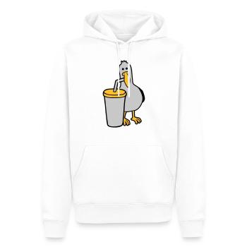 Seagull drinks cola drink - Men’s Premium Organic Hoodie - white - Front - Nico (187cm)