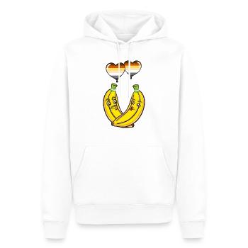 Bananen-Paar Gay Bear Pride - Männer Premium Bio Hoodie - Weiß - Vorne - Nico (187cm)