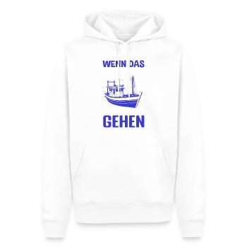 Wenn das Schiff ruft, muss ich gehen! Kreuzfahrt S - Männer Premium Bio Hoodie - Weiß - Vorne - Nico (187cm)