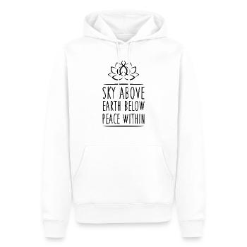 Cooler Yoga Spruch Geschenk Yogi - Männer Premium Bio Hoodie - Weiß - Vorne - Nico (187cm)