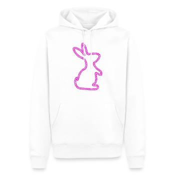 Bunny pink - Männer Premium Bio Hoodie - Weiß - Vorne - Nico (187cm)