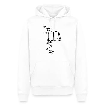 Livre magique - Sweat à capuche Premium bio Homme - blanc - Devant - Nico (187cm)