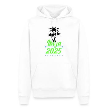 Ibiza 2025 - Men’s Premium Organic Hoodie - white - Front - Nico (187cm)