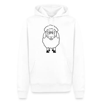 mouton bébé se tient mignon mignon agneau enfant cool bande dessinée - Sweat à capuche Premium bio Homme - blanc - Devant - Nico (187cm)