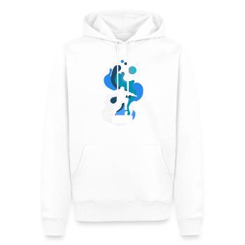 Cascade de parkour - Sweat à capuche Premium bio Homme - blanc - Devant - Nico (187cm)
