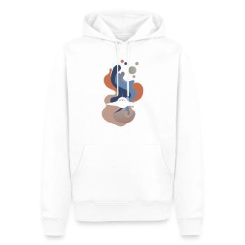 vaisseau spatial OVNI de l’espace - Sweat à capuche Premium bio Homme - blanc - Devant - Nico (187cm)