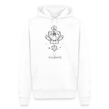 Compagnons de stylo et de rouleau de papier - Sweat à capuche Premium bio Homme - blanc - Devant - Nico (187cm)