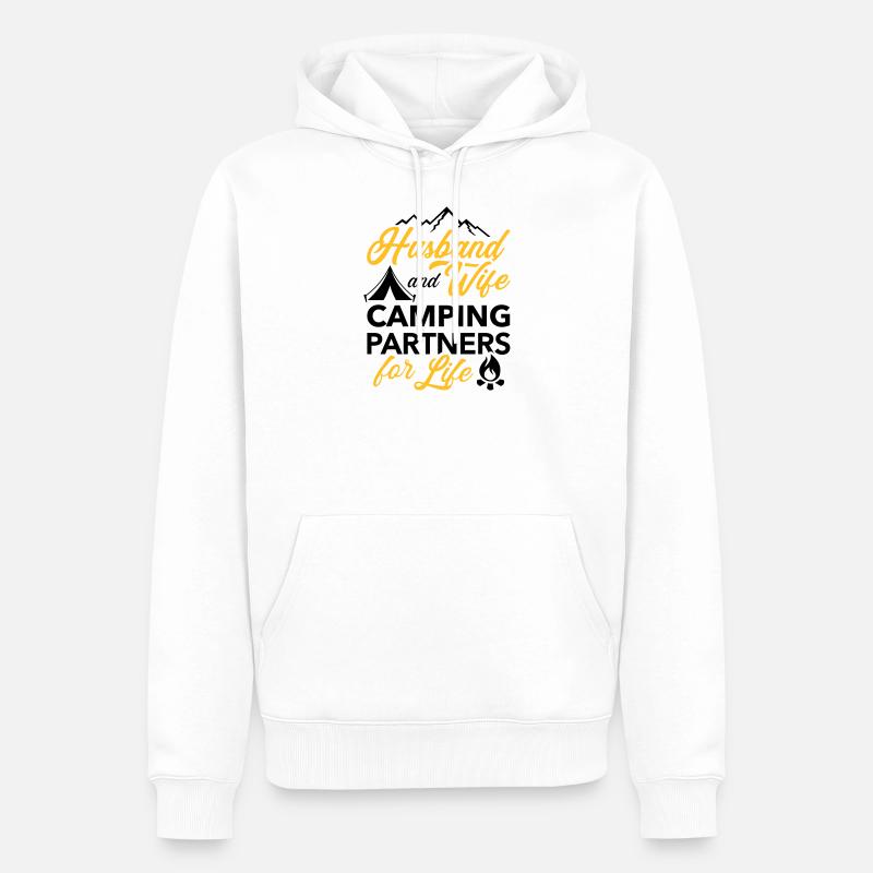 Camping - Männer Premium Bio Hoodie - Weiß