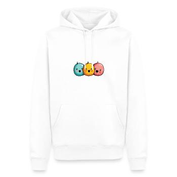 Fasnachtsfreude mit Konfetti - Männer Premium Bio Hoodie - Weiß - Vorne - Nico (187cm)