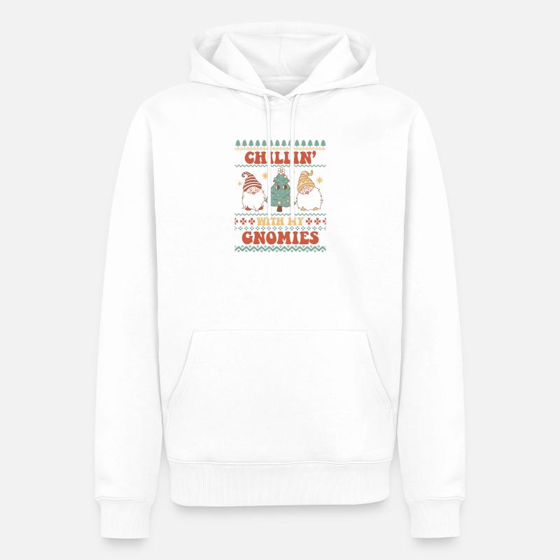 Pull de Noël moche - Sweat à capuche Premium bio Homme - blanc