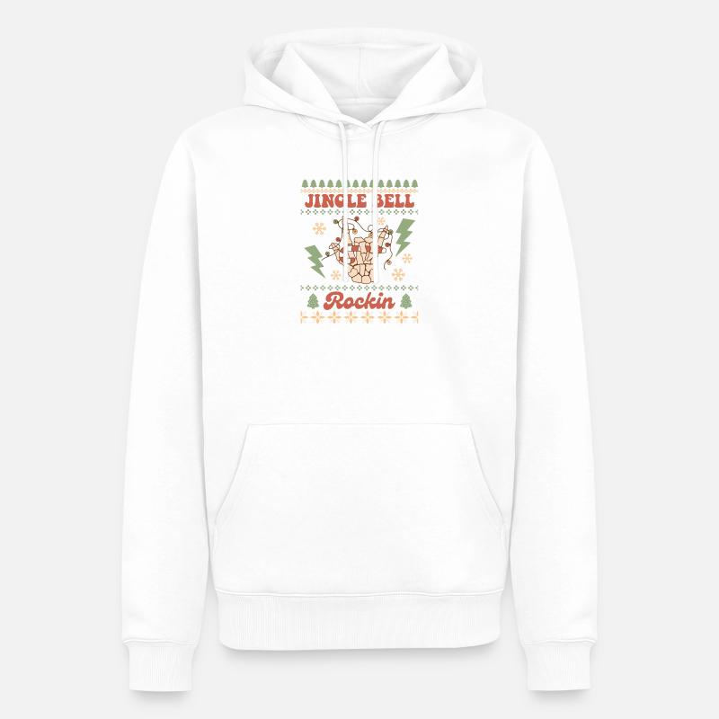 Pull de Noël moche - Sweat à capuche Premium bio Homme - blanc